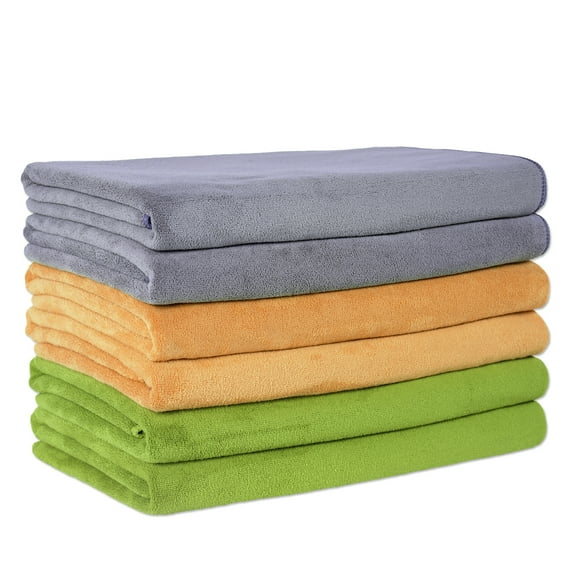 Quick Dry Microfiber Beach Towel Set (27" x 55") 3 or 6 Piece Set
