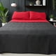 thumbnail image 1 of Edredón Ligero Matrimonial / Queen Size Doble Vista Con Fundas de Almuadas Negro-rojo, 1 of 4