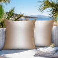 thumbnail image 4 of Ombre Outdoor Pillow Covers Pack of 2 Brown and White Gradient Waterproof Throw Pillow Covers Decorative Cushion Cases for Patio Garden Tent Balcony Couch 16x16 inch, 4 of 8