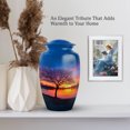thumbnail image 6 of Cherry Blossom Urn for Human Ashes - Decorative Flower Urns for Ashes for Women Sunset - Blue Decorative Urns for Adults - 10 Inch Large Urn for Father, 6 of 7