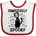 thumbnail image 3 of Inktastic Pawsitively Spooky Skeleton Cat with Ghosts and Crosses Boys or Girls Baby Bib, 3 of 4