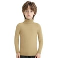 thumbnail image 1 of Moggemol Chandail d'Hiver Chaud pour Petits Garçons Col Roulé Ajusté Long Café 110, 1 of 7