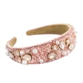 thumbnail image 2 of Fiudx Diadema de Moda, Diseño de Diamantes de Imitación Brillantes, Accesorio Encantador de Color Caramelo, Estilo de Ala Ancha para Un Look Dramático, Perfecta para Fiestas, Bodas, Festivales, Decla, 2 of 2