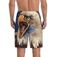 thumbnail image 6 of KLL Eagle With USA Flags for Men's 1-Pack Shorts,Sleep Pajama Shorts for Men Soft Pj Shorts Men's Pajama Bottoms Sleepwear -3X-Large, 6 of 7