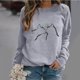 thumbnail image 1 of Puntoco Suéter De Cuello Redondo De Manga Larga Con Estampado De Gato Suelto Casual De Otoño E Invierno Para Mujer Puntoco Puntoco-5762, 1 of 4