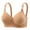 Beige, variant on XFLWAM Women's Seamless Bras Soft Wireless Comfort Bralettes Thin Cup Support Everyday Bra No Underwire Push Up Bras