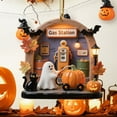 thumbnail image 5 of Halloween Spooky Ornament, 2D Halloween Tree Cute Ghost-Themed Reading Ornament, Ghost Hanging Ornaments Decorative for Holiday Party Craft Supplies Indoor Home Decor 3.15 Inch, 5 of 6