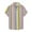 Multicolor#01, variant on ZCFZJW Mens Summer Short Sleeve Button Down T-Shirts Casual Colorful Striped Print Hawaiian Tees Tops Loose Fit Collared Beach Shirts Multicolor#02 S