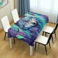 thumbnail image 7 of Coolnut Wolf Rectangle Tablecloth Waterproof Polyester Table Clothative Stain Resistant & Wrinkle Resistant Washable Table Cover for Dining Table/Party/Camping 54x54 Inch Decor Gift, 7 of 7
