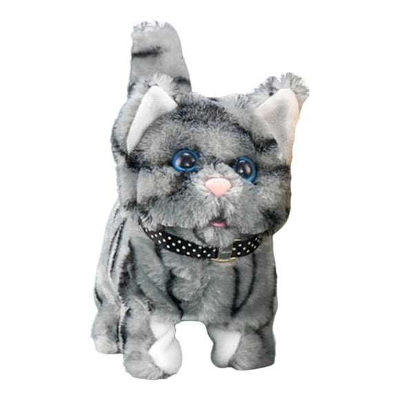 Electronic Pet Plush Toy with Make Sound Animated Electric Plush Cat Toy Early Education and Toy for Bedtime Friend Preschool Festival