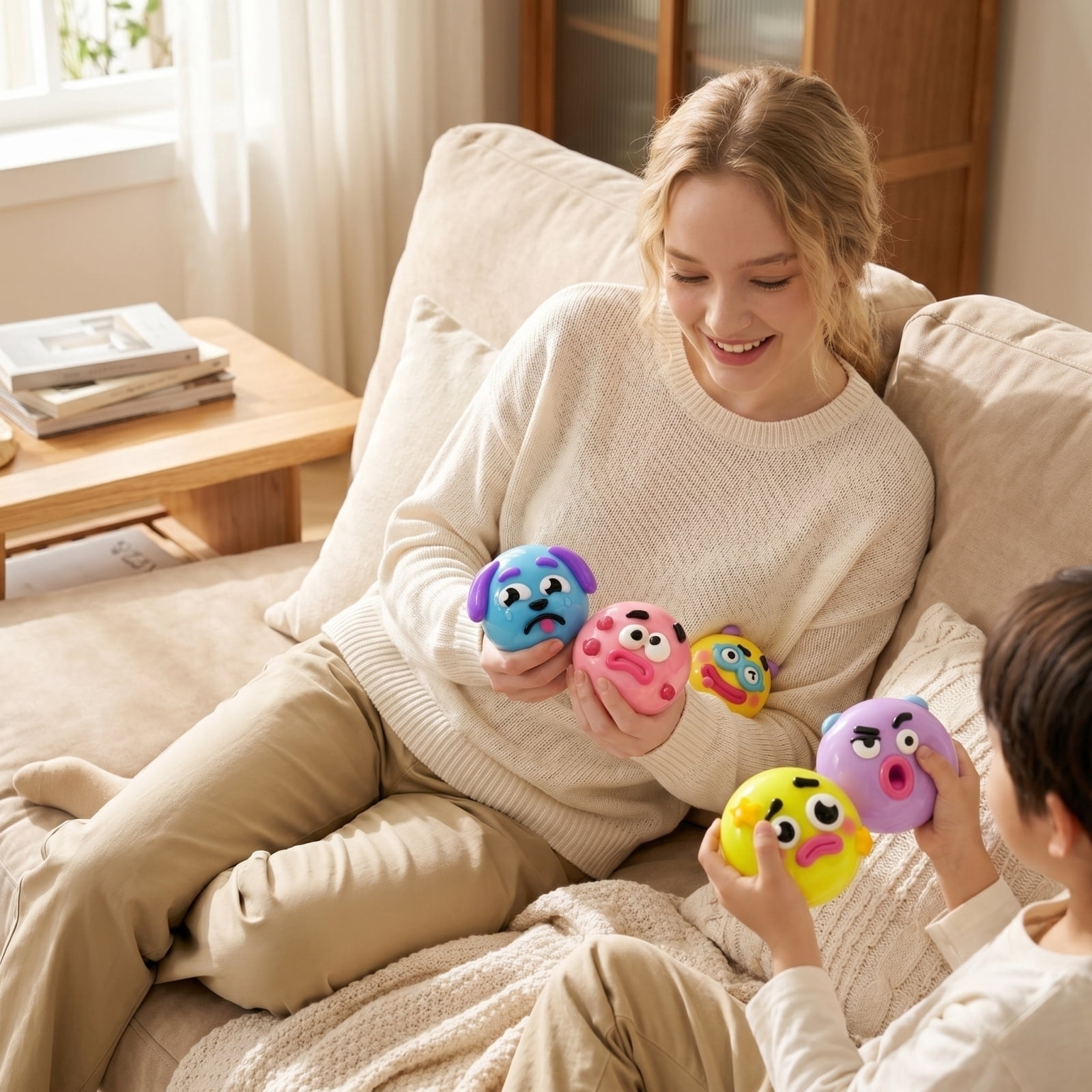 New Smushers Squishy, Curiosities Dog Face Swap Squishy, Soft Moldable Cute Slow Rise Squeeze Ball, Relaxing Sensory Fidget Fun Desk Accessory for Adults