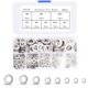 thumbnail image 1 of Kit surtido de 360 piezas de arandelas planas de acero inoxidable, M2 M2.5 M3 M4 M5 M6 M8 M10 M12, arandelas de metal para tornillos de sellado, anillos de sellado, viene con caja, 1 of 5
