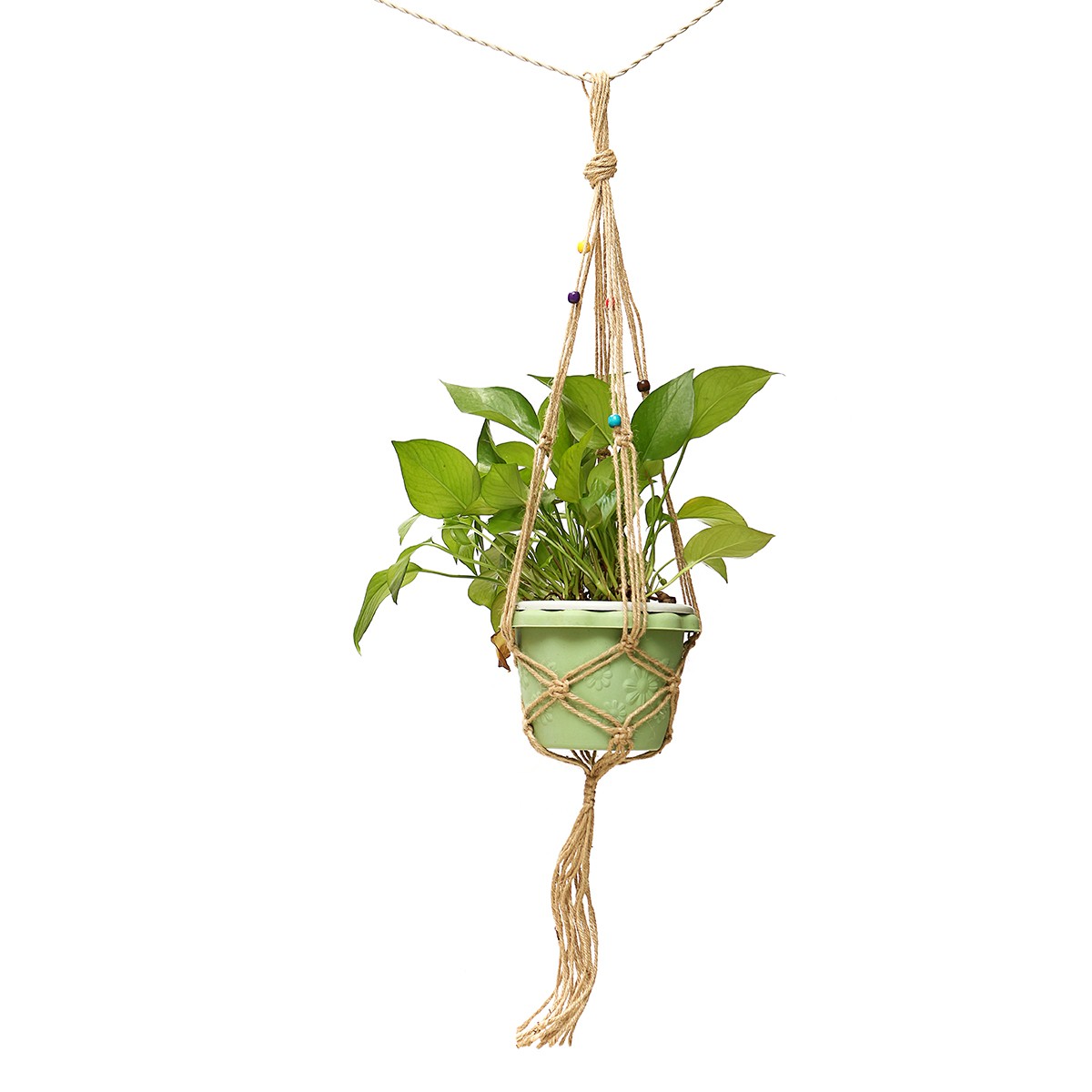 35" To 43.3" Macrame Braided Plant Hanger Hanging Planter