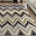 thumbnail image 5 of Zigzag Modern Chevron Indoor Area Rug by Blue Nile Nills - 4' x 6', Brown, 5 of 5