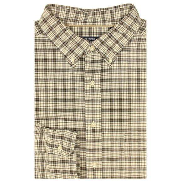 Cremieux Men's Big & Tall Full-Fit Easy-Care Long Sleeve Oxford Shirt with Pocket (Cream 270, X-Large Tall, XLT)