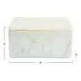 thumbnail image 4 of Creative Co-Op Marble Box Storage Container with Lid, White, 4 of 5