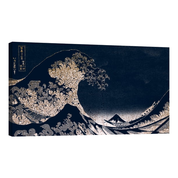 Cuadro Decorativo Ola de Kanagawa Azul Canvas Revolution Cuadro 120 x 60 cm