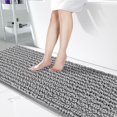 thumbnail image 1 of Alfombra Yimobra para baño, 70 x 60 cm, color gris, suave y absorbente, 1 of 8