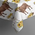 thumbnail image 4 of White Cow Sunflower Pattern Rectangle Tablecloth 60"x102",Waterproof Polyester Rectangle Table Cloth, Wipeable Spillproof Polyester Tablecloth for Dining, Camping, Indoor and Outdoor, 4 of 6