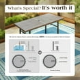 thumbnail image 2 of Sophia & William Metal 6 Seat Outdoor Patio Dining Table Dark Brown, 2 of 6