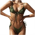 thumbnail image 1 of RKSTN Maillot de Bain pour Femmes Ensemble Bikini Mode Maillot de Bain Deux Pièces Rembourré Maillot de Bain Uni Tenue de Plage Mode Décontractée Maillot de Bain pour Femmes, 1 of 9