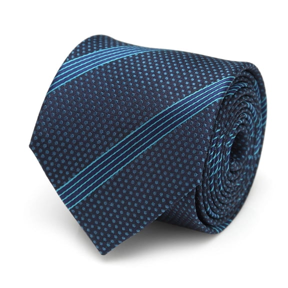 Star Wars Millennium Falcon Blue Striped Silk Men's Necktie