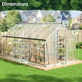 thumbnail image 2 of MUCHANT 8x14 FT Greenhouse for Outdoors, Walk-in Large Aluminum Frame Greenhouse with Quick Setup Structure and Roof Vent for Garden Backyard, Silver, 2 of 6