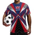 thumbnail image 5 of 2026 New USA Soccer Jersey Men, United States Jersey Soccer, Jersey USA Crew Neck Short Sleeve Football Shirt, USA Flag Soccer Jersey for Adult(Vermilion, 2XL), 5 of 5