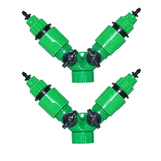 Adaptador En Y De 2 Vías Con Acople Rápido Para Grifo Ximxi 2pz Color Negro
