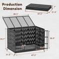 thumbnail image 2 of BOSSIN 48 Inch Steel Cushion Dog Crate Heavy Duty Chew Proof Kennel for Large Dogs, XL Metal Cage with Locking Wheels, 2 of 7