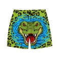 thumbnail image 5 of UVEASISHA Men's Casual Drawstring Shorts with Pockets Fashion Animal Printed Summer Beach Shorts Loose Lightweight Swimming Trunks Green S, 5 of 9