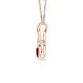 thumbnail image 2 of Angara Natural Ruby Infinity Heart Pendant Necklace in 14K Rose Gold for Women (Size-5mm) - July Birthstone Jewelry | Natural Ruby Necklace, 2 of 9