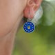 thumbnail image 1 of Pendientes de la bandera nacional ucraniana de moda para mujer con gancho de cristal redondo (2) Tmvgtek Para estrenar, 1 of 8