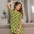thumbnail image 3 of Easygdp Avocado Camisón de manga corta para mujer, informal, estampado, 3 of 6