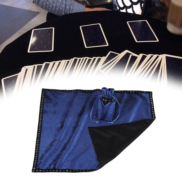 Bolsa de cartas de de Altar gótico, mantel de de , mantel de , adivinación, Wicca, tapiz de antideslizante Azul + Mantel C perfecl mantel de cartas del tarot