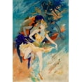 thumbnail image 2 of Cheret, Jules 18x24 White Modern Wood Framed Museum Art Print Titled - Les Arts / La Danse, 2 of 4