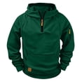 thumbnail image 6 of Boys Half Zip Hoodies Loose Fit Casual Fashion Long Sleeve Kids Pullover Sweatshirt Green 8 Years, 6 of 8
