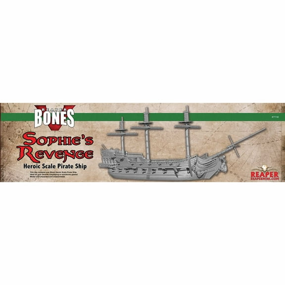Sophies Revenge Pirate Ship Miniature 25mm Heroic Scale Figure Dark Heaven Bones Reaper Miniatures