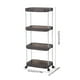 thumbnail image 3 of Carro de Almacenaje Móvil con Ruedas | Estantería Ajustable de 3 Niveles | Organizador para Cocina y Baño | Plástico Negro | 33,5 X 22,5 X 109 Cm, 3 of 6