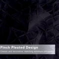 thumbnail image 3 of 500-Thread Count 100% Egyptian Cotton Pinch Pleated Pintuck Design 3pc Duvet Cover Set , With Zipper Closure & Corner Ties - Alaskan King Size ( 120" x 132" ) Inches, (Black), 3 of 7