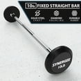 thumbnail image 2 of Synergee Non-Slip Fixed Weighted Straight Steel Bar with Rubber Weights Multicolor, 10 lb, 2 of 7