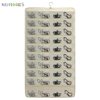 BadPiggies 80 Pockets Hanging Jewelry Organizer Double Sides Storage Bag for Rings Earrings Necklace Display (Beige, 80 Pockets)
