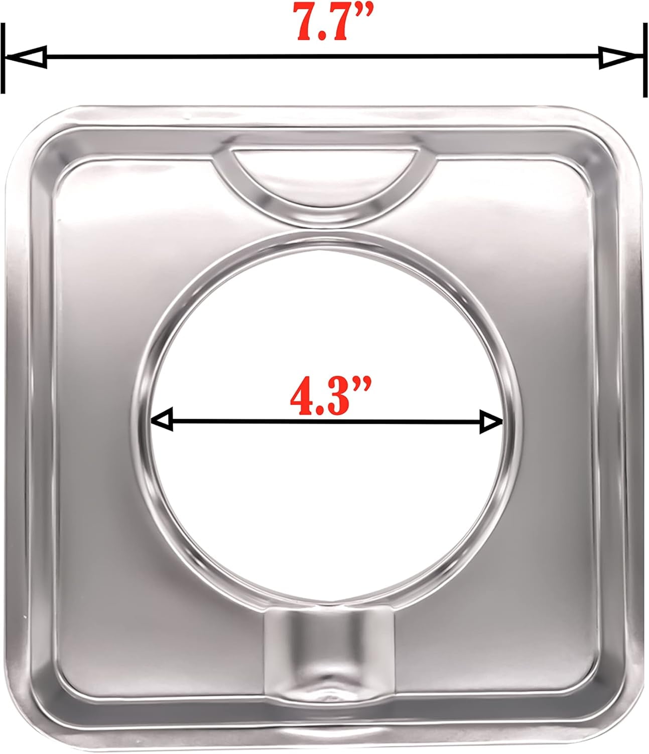 SGP-400 4 Pack Replacement Ultimate Chrome Drip Pan Square 7.75" x 7.75" Gas Ran Drip Pan Replaces 786333 PS11744751 WP786333 AP6011553 Professional Grade Heavy-Duty Heat Reflection