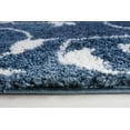 thumbnail image 4 of Ladole Rugs Shaggy Rabat Abstract Pattern Sustainable Spirals Style Indoor Big Runner Rug in Blue White, 3x10 (2'7" x 9'10", 80cm x 300cm), 4 of 5