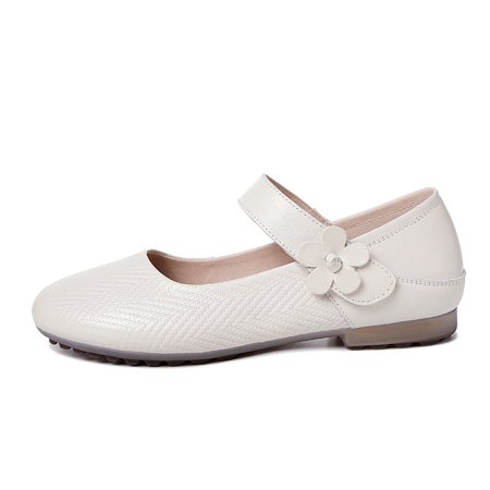 

Women‘s 3D Flower Hook & Loop Strap Flats Solid Color Round Toe Two-way-wear Loafer Shoes Casual Slip On Slides
