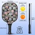 thumbnail image 3 of Pickleball Paddles Set,Pioneer Flower Floral Print Pattern Fiberglass Surface Pickleball Racket Set with 2 Indoor Outdoor Pickleball Balls and Pickleball Bag,Pickle-ball Equipment, 3 of 6