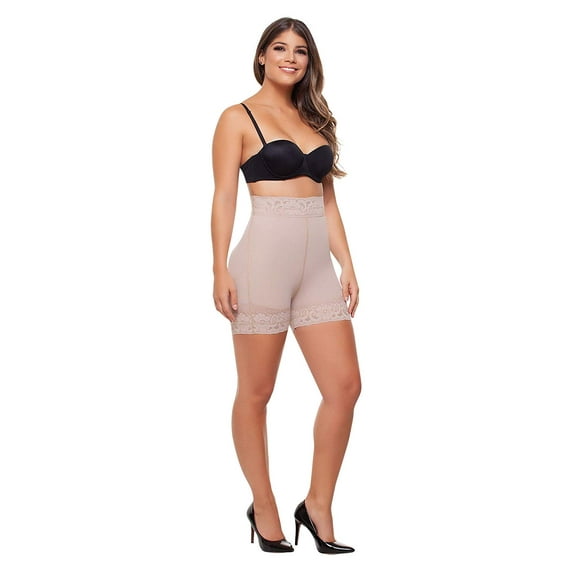 Fajitex Butt Lifter Shorts Levanta Cola Colombianos High-compression Girdle Firm Control Panties 024650 (Beige, Large)