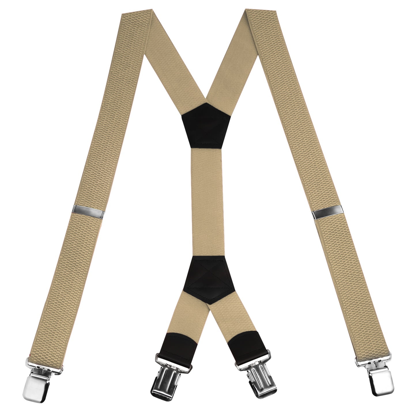 "Buyless Fashion Heavy Duty Textured Suspenders for Men 48