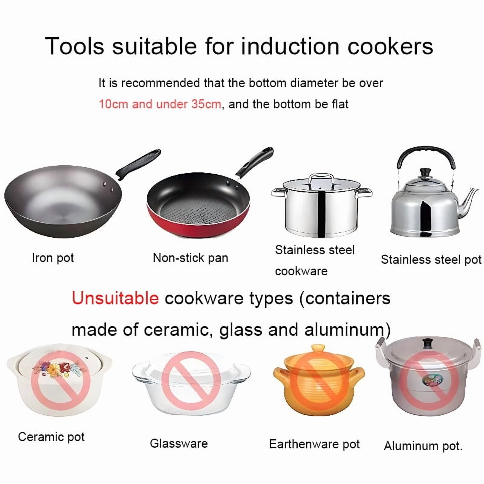 REDUSK 1800W Portable Induction Cooktop, Induction Countertop Burner with LED Display, Hot PlateElectric Stove Top Burner with 8 Temp Setting,Black