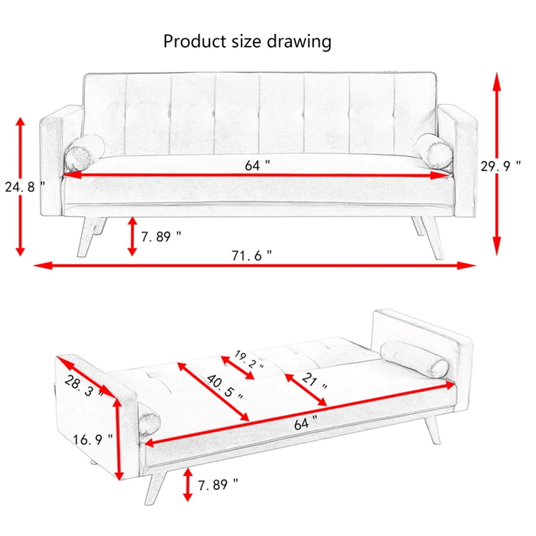 Double Corner Folding Sofa Bed